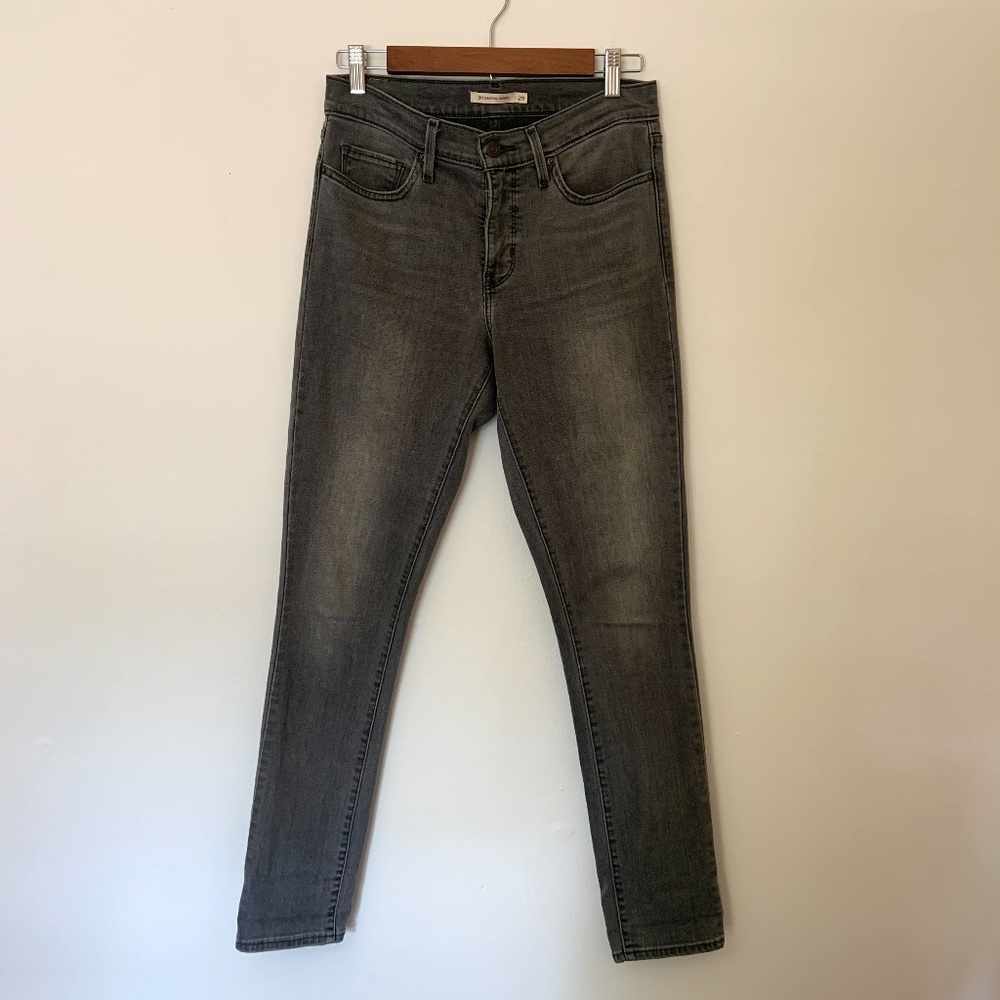 Levi's 311 Shaping Skinny Jeans Sz 29 Gray Wash